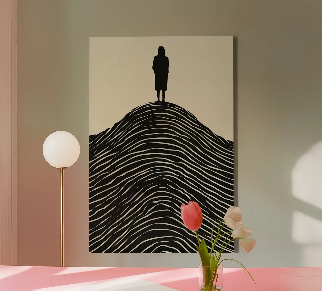 Outlook and overview | Line art printing canvas with Floater frame by Autofocus