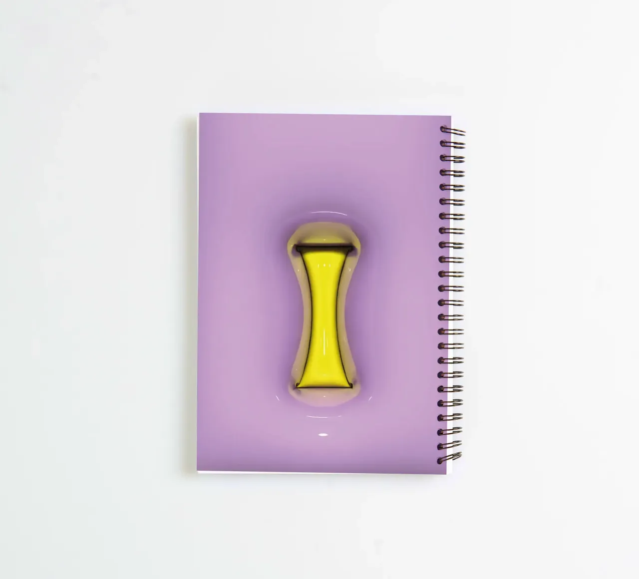 Bubblegum Inflate Initials I Purple spiral notebook by Malou-Studio