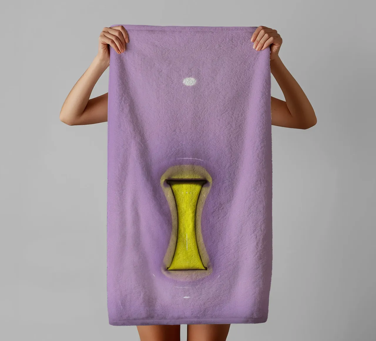 Bubblegum Inflate Initials I Purple towel by Malou-Studio