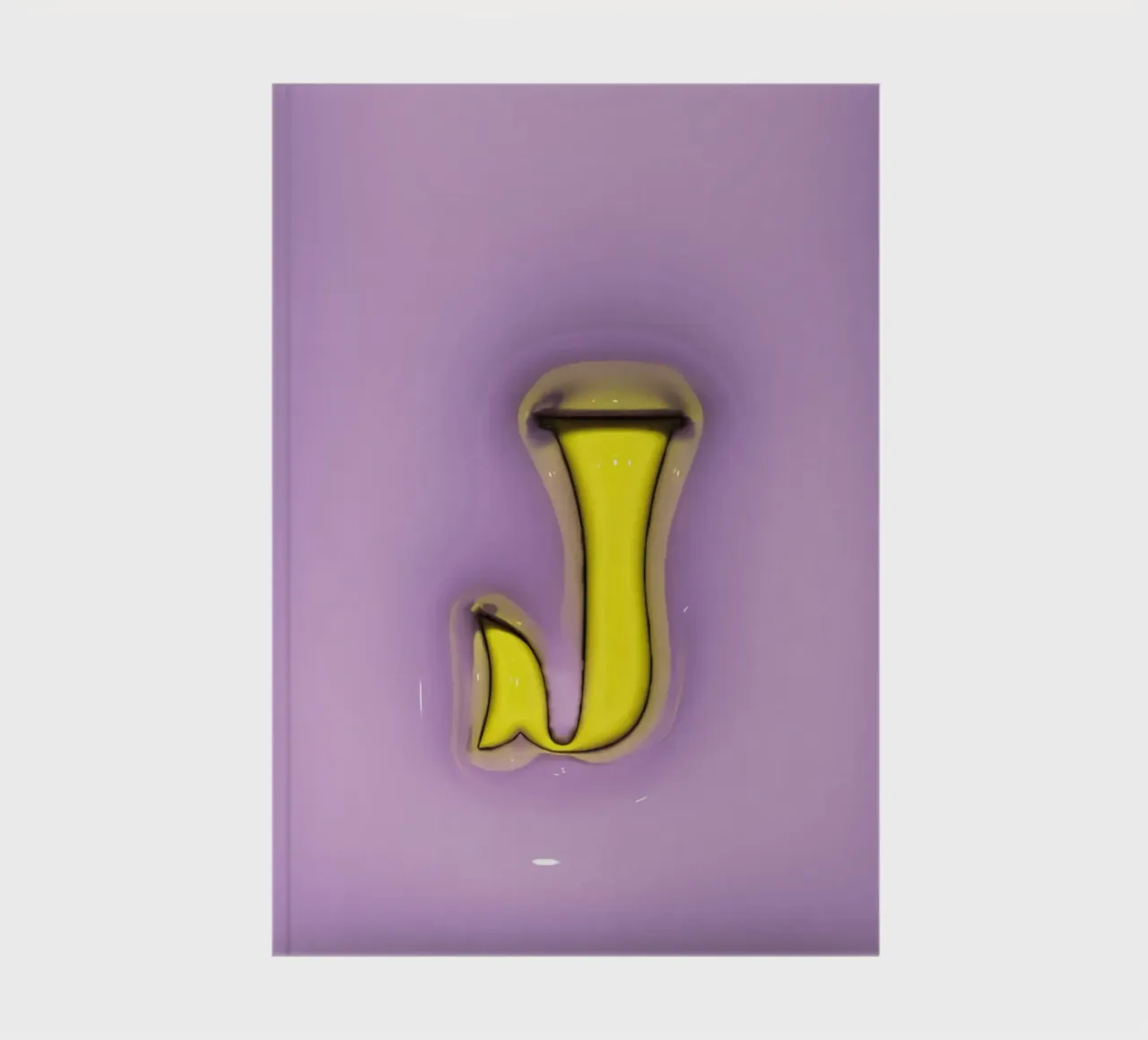 Bubblegum Inflate Initials J Purple notebook by Malou-Studio