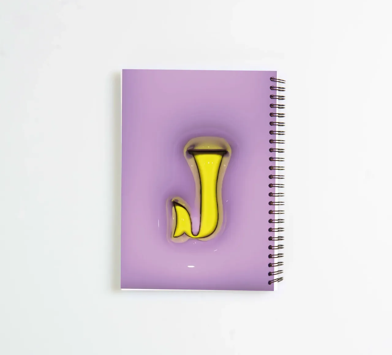 Bubblegum Inflate Initials J Purple spiral notebook by Malou-Studio