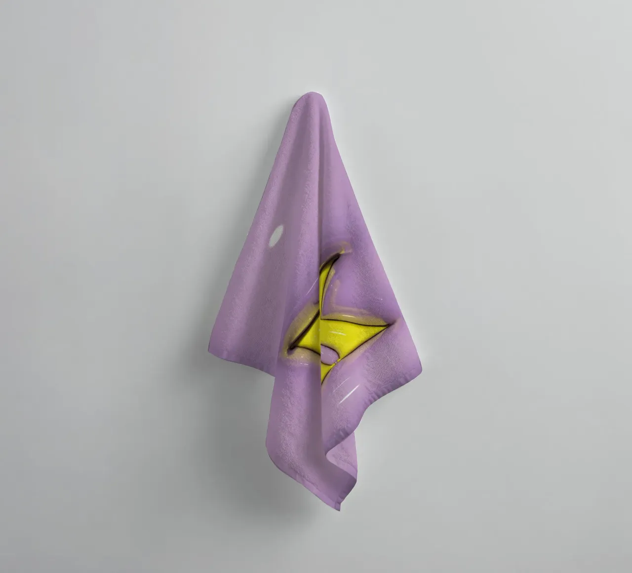 Bubblegum Inflate Initials K Purple towel by Malou-Studio