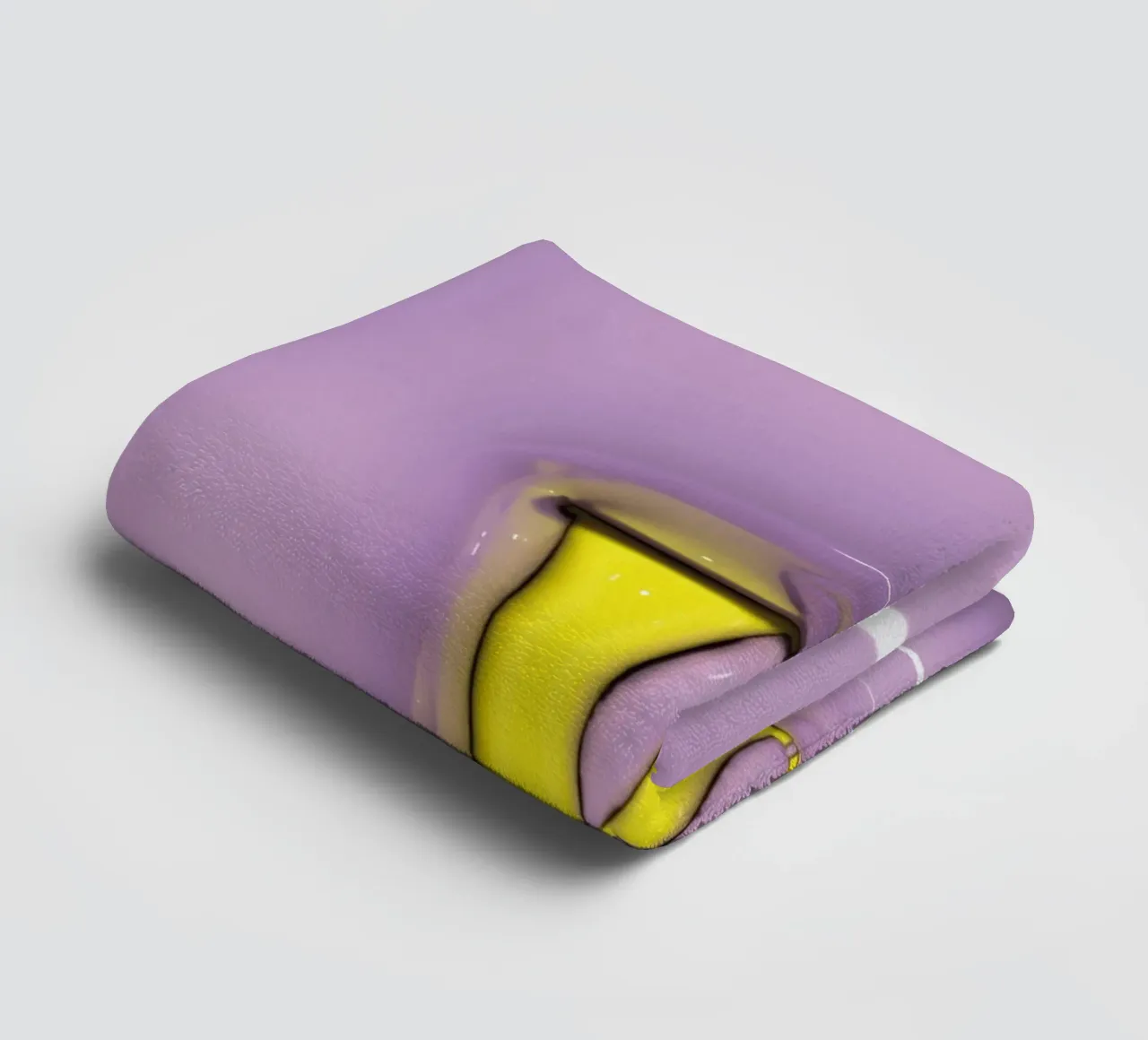 Bubblegum Inflate Initials K Purple towel by Malou-Studio