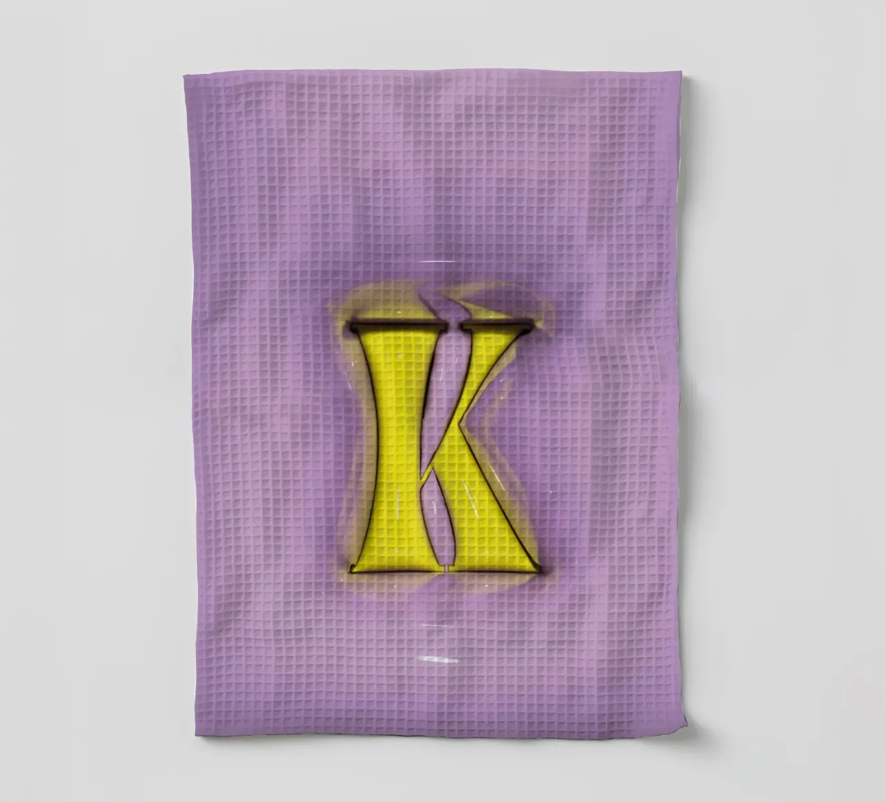 Gonflable Bubblegum Initiales K Violet torchon de Malou-Studio