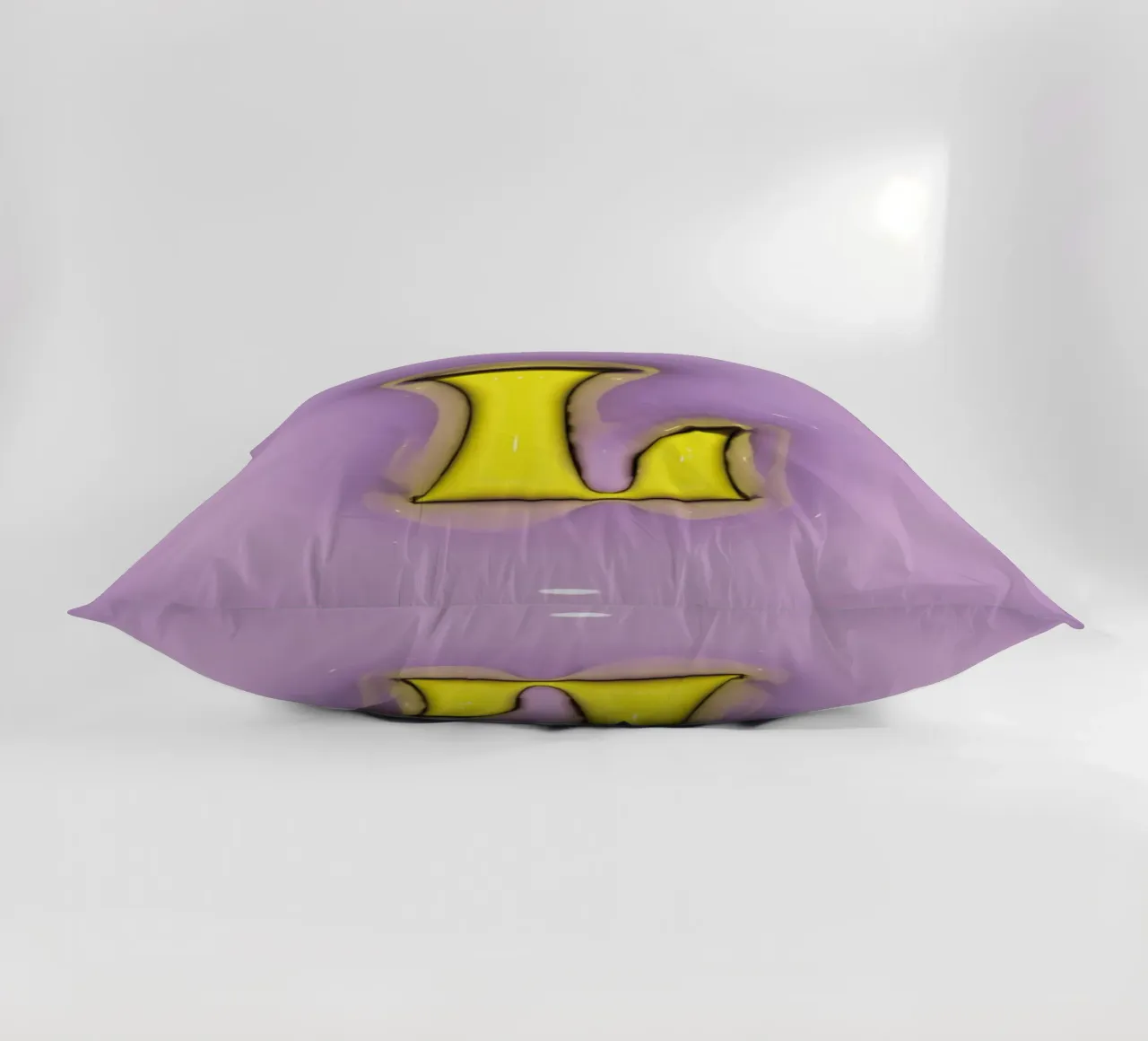 Gonfiaggio Bubblegum Iniziali L Viola cuscino da Malou-Studio