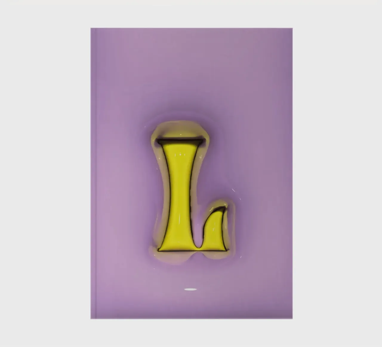 Bubblegum Inflate Initials L Purple notebook by Malou-Studio