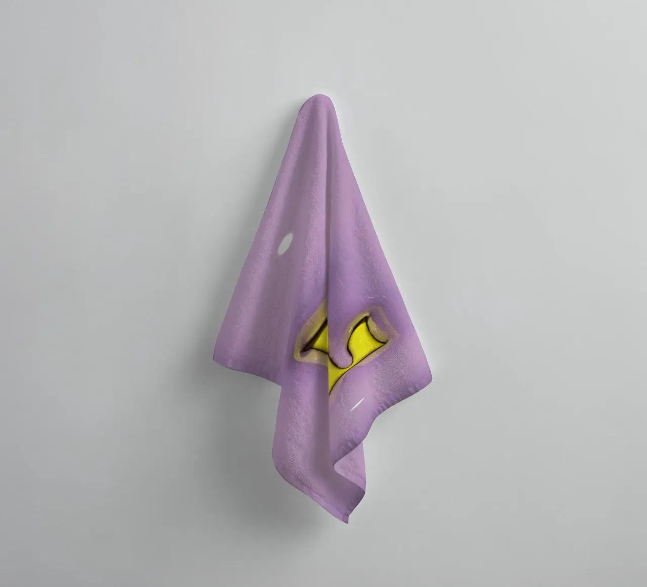 Bubblegum Inflate Initials L Purple towel by Malou-Studio