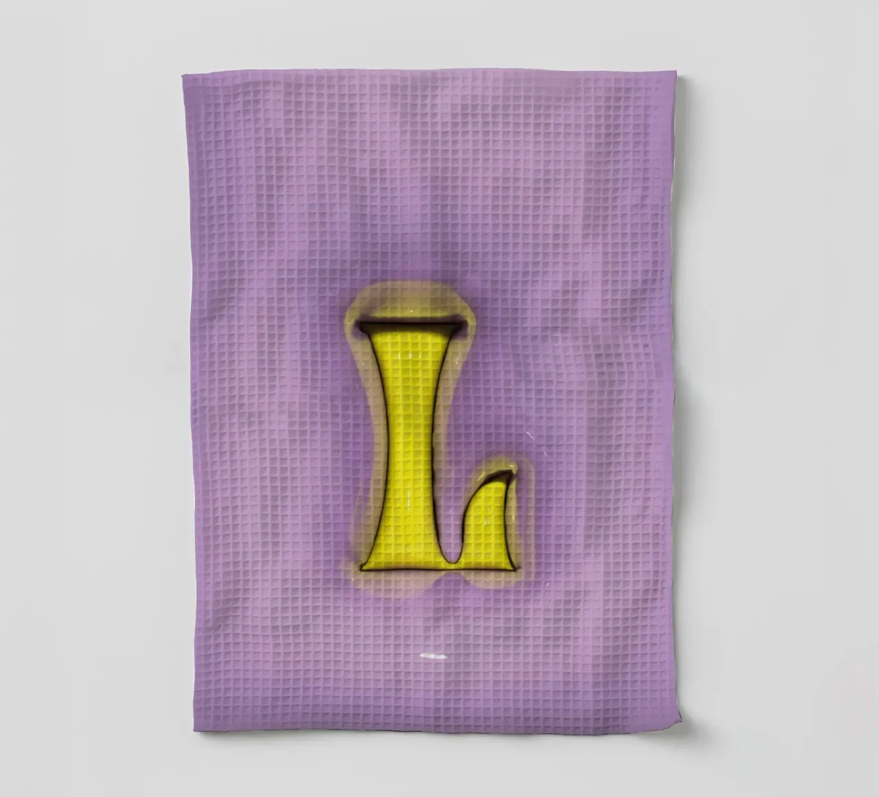 Bubblegum Gonflable Initiales L Violet torchon de Malou-Studio