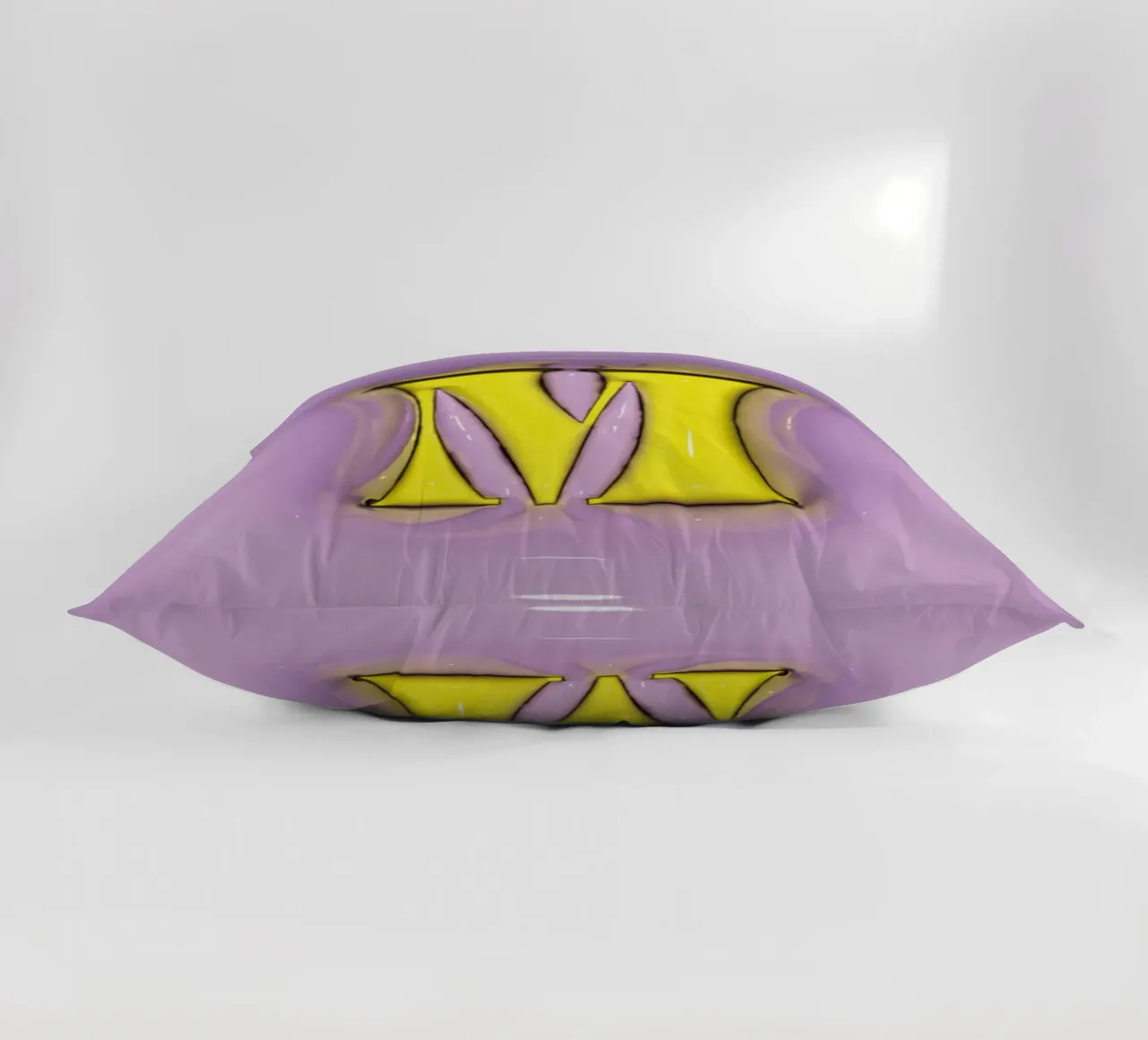 Gonfiaggio Bubblegum Iniziali M Viola cuscino da Malou-Studio