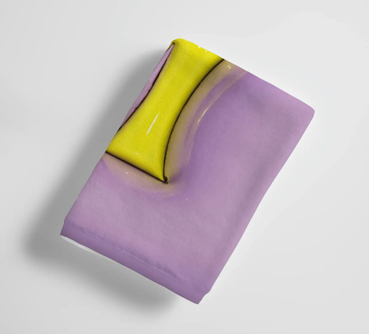 Bubblegum Inflate Initials M Purple towel by Malou-Studio