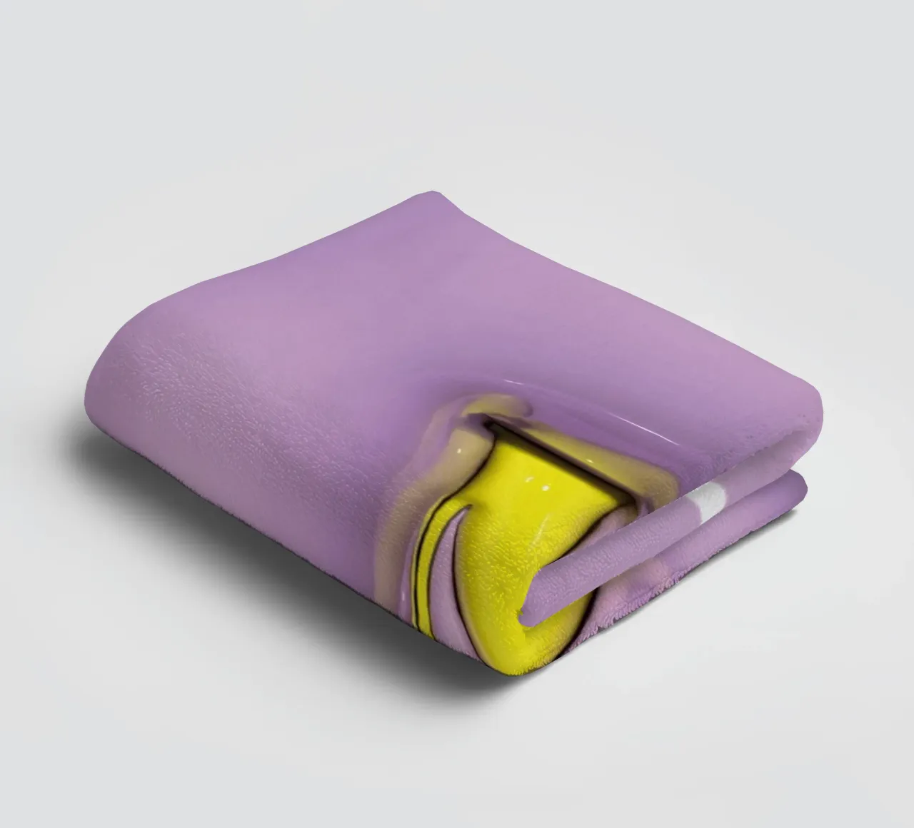Bubblegum Inflate Initials N Purple towel by Malou-Studio