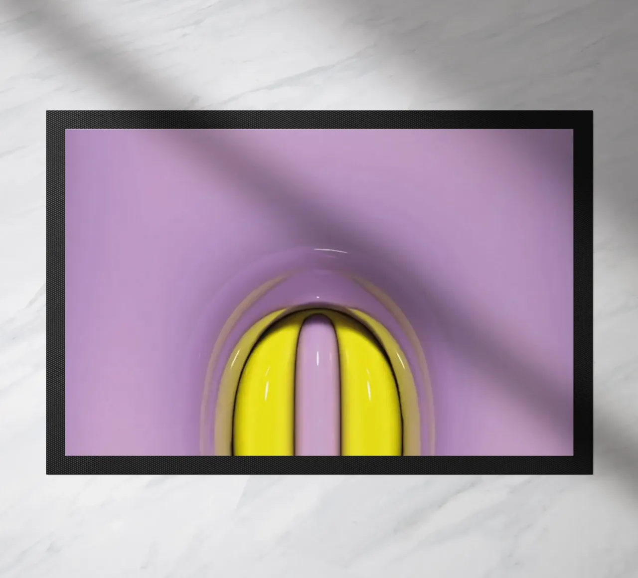 Bubblegum Inflate Initials O Purple doormat by Malou-Studio