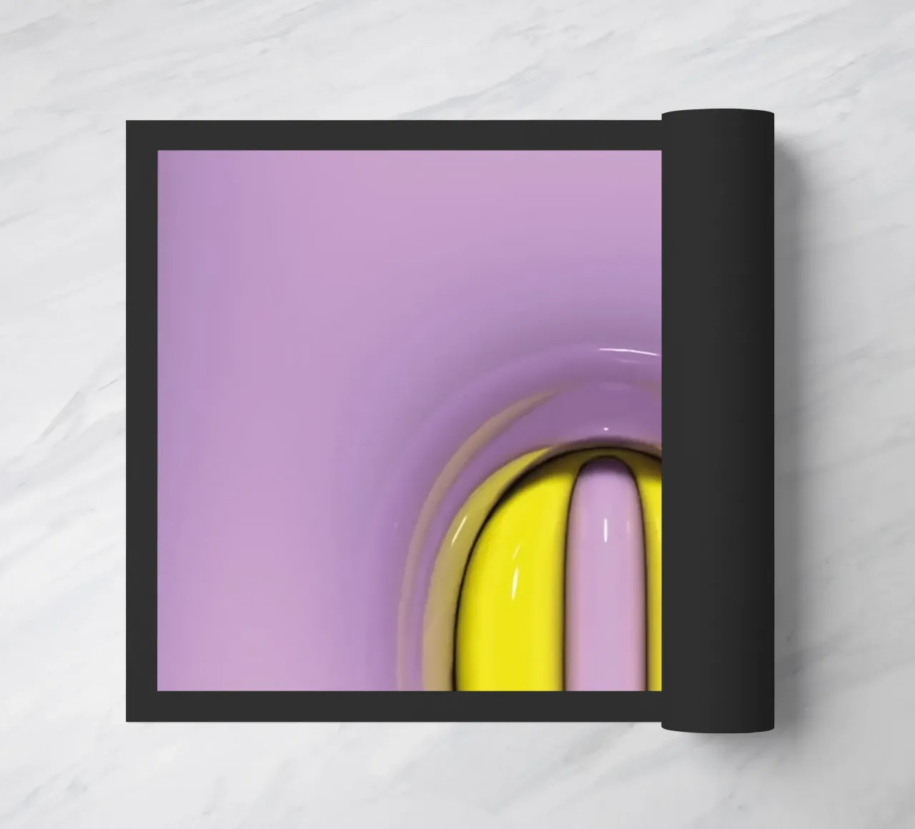 Bubblegum Inflate Initials O Purple doormat by Malou-Studio