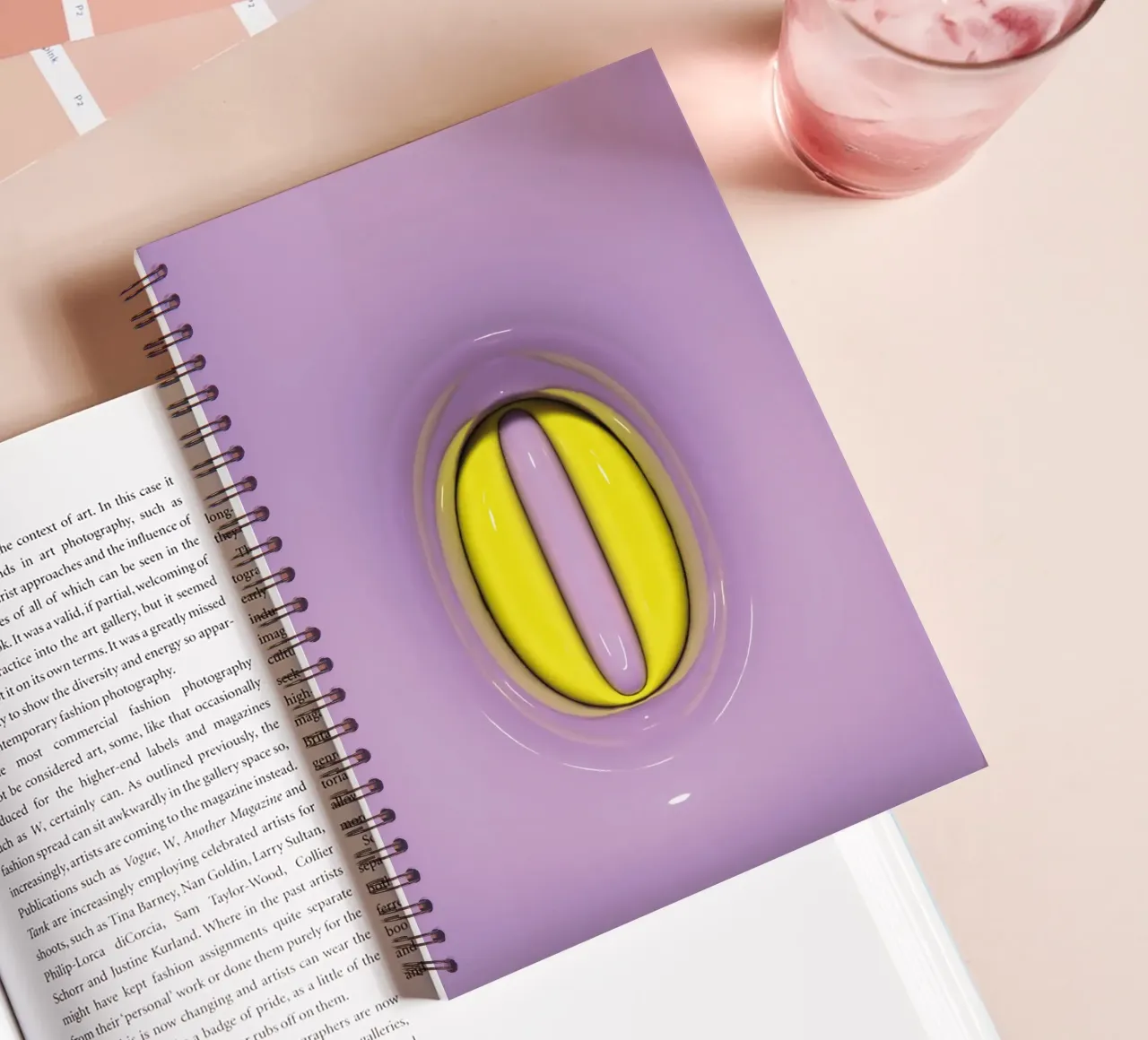Bubblegum Inflate Initials O Purple spiral notebook by Malou-Studio