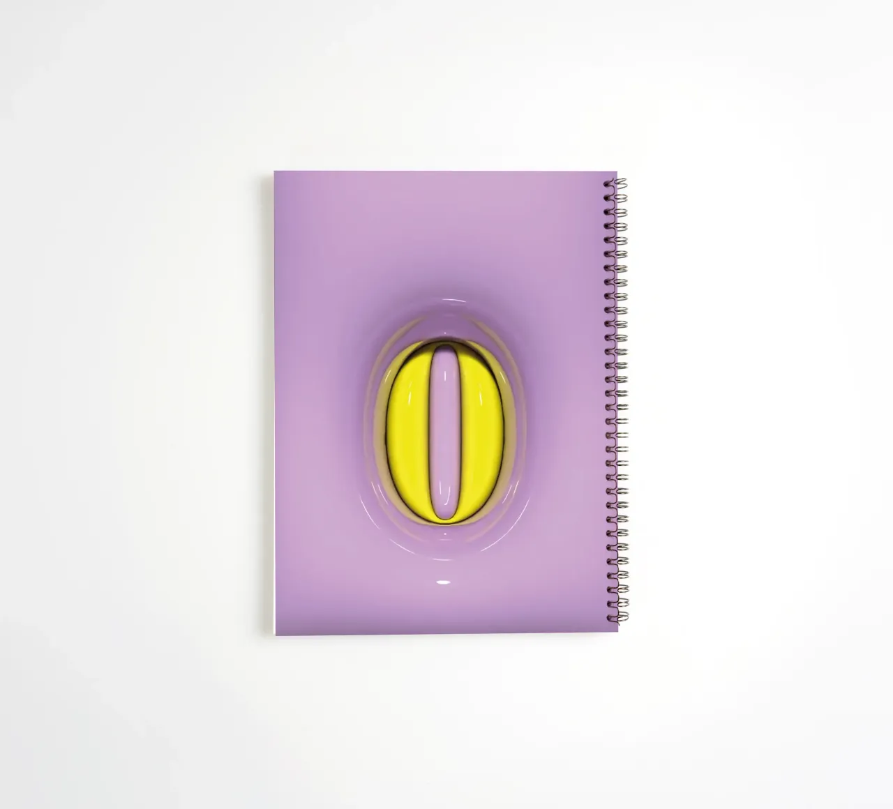 Bubblegum Inflate Initials O Purple spiral notebook by Malou-Studio