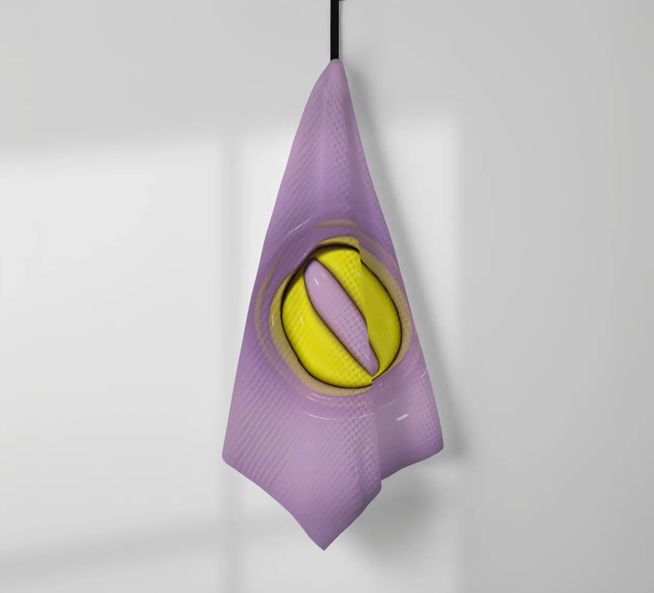 Bubblegum opblaasbare initialen O paars theedoek van Malou-Studio