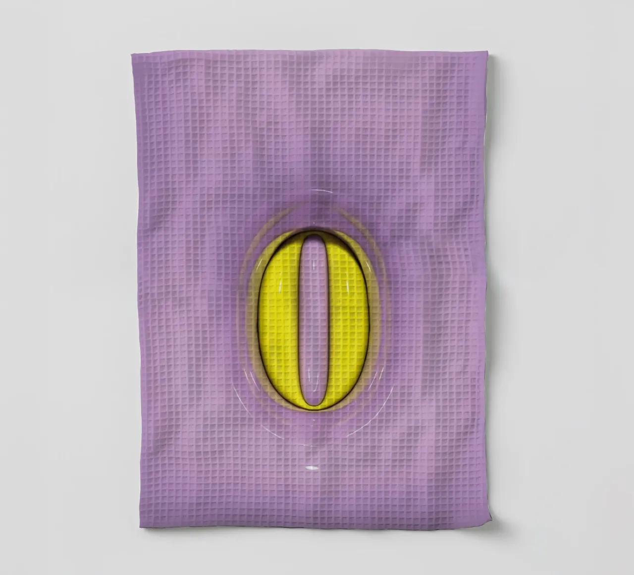 Bubblegum opblaasbare initialen O paars theedoek van Malou-Studio