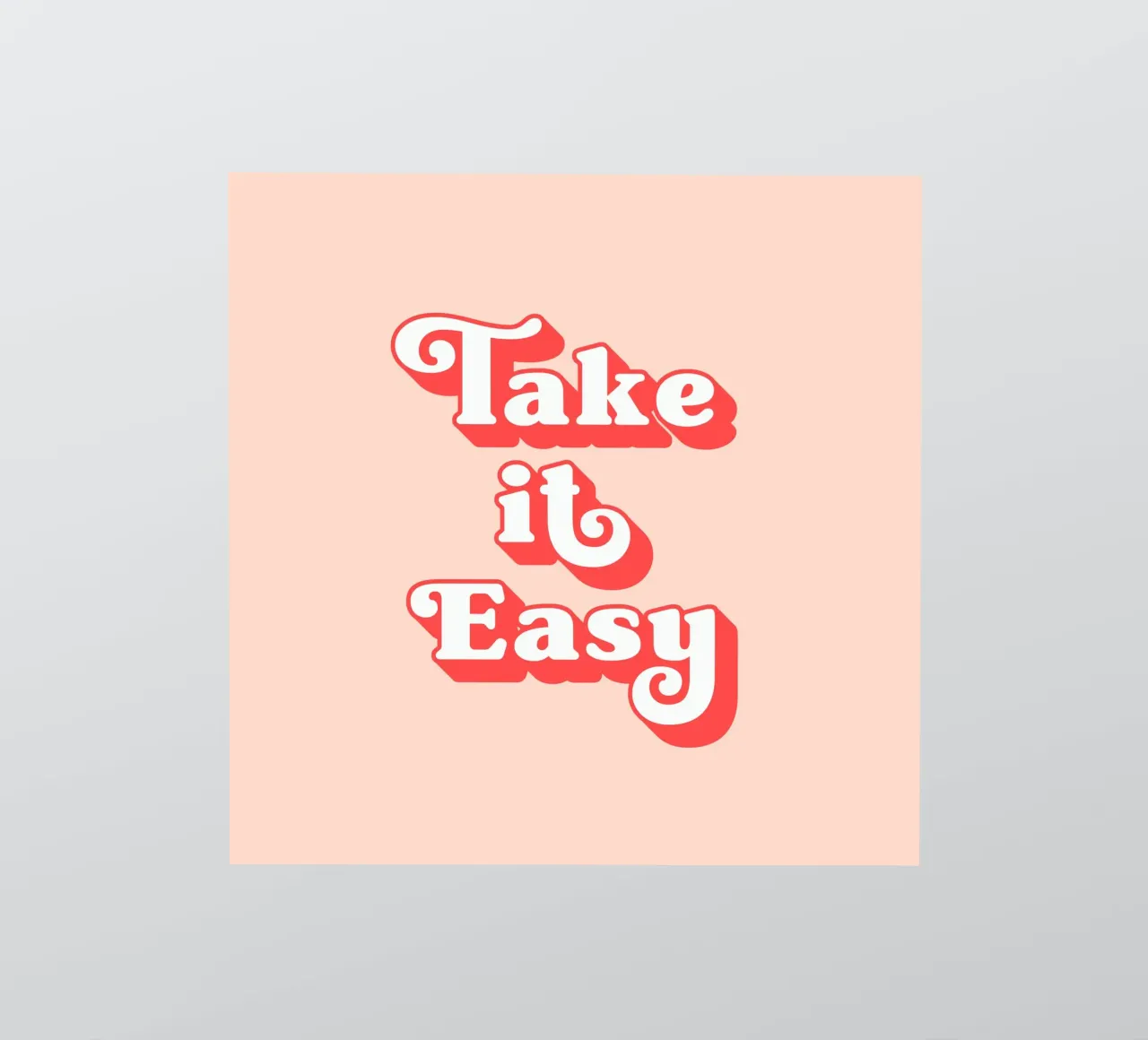 Take it easy (Light Peach Tone) sticker by Paigaam Studio