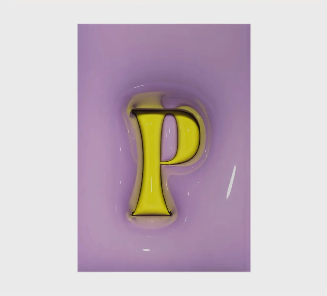 Bubblegum Inflate Initials P Purple notebook by Malou-Studio