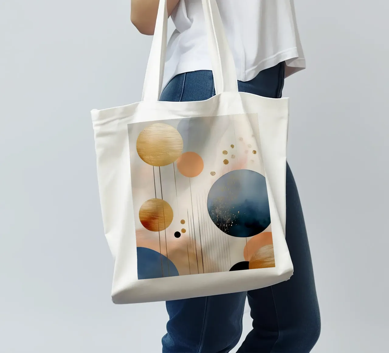 Abstract Shapes #1 borsa in juta da Hightown Design