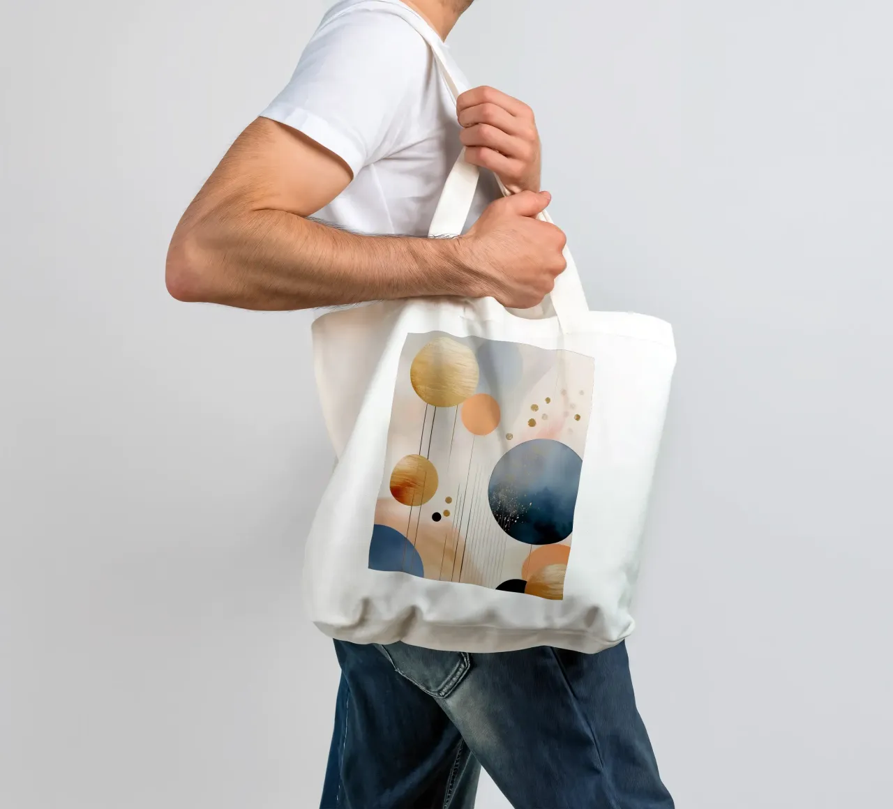 Abstract Shapes #1 borsa in juta da Hightown Design
