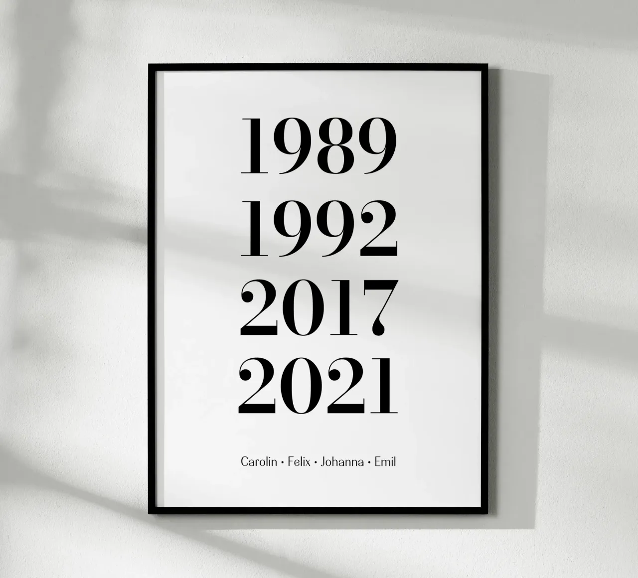 Notre famille - Années de naissance poster de color&shape