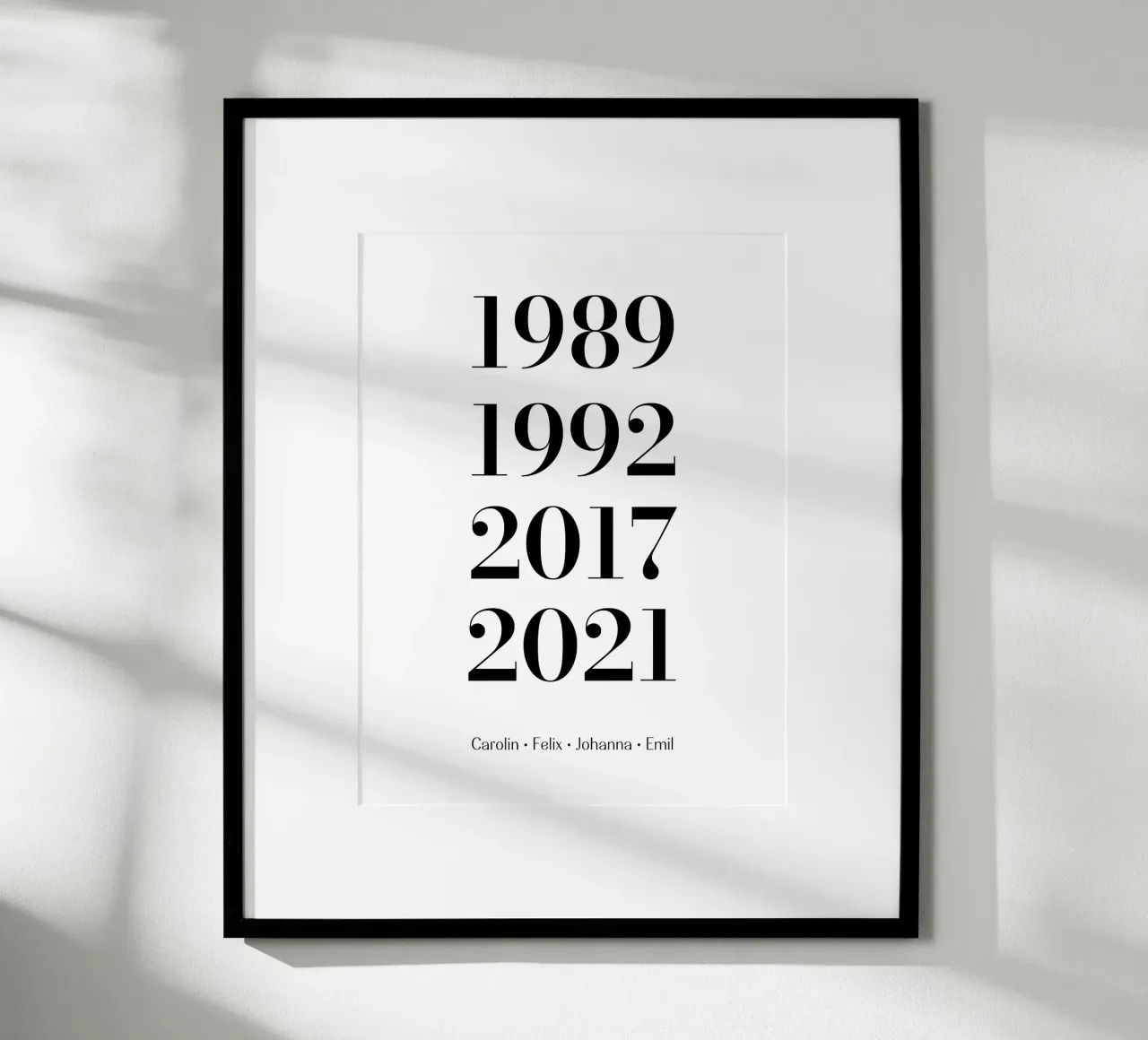 Notre famille - Années de naissance poster de color&shape