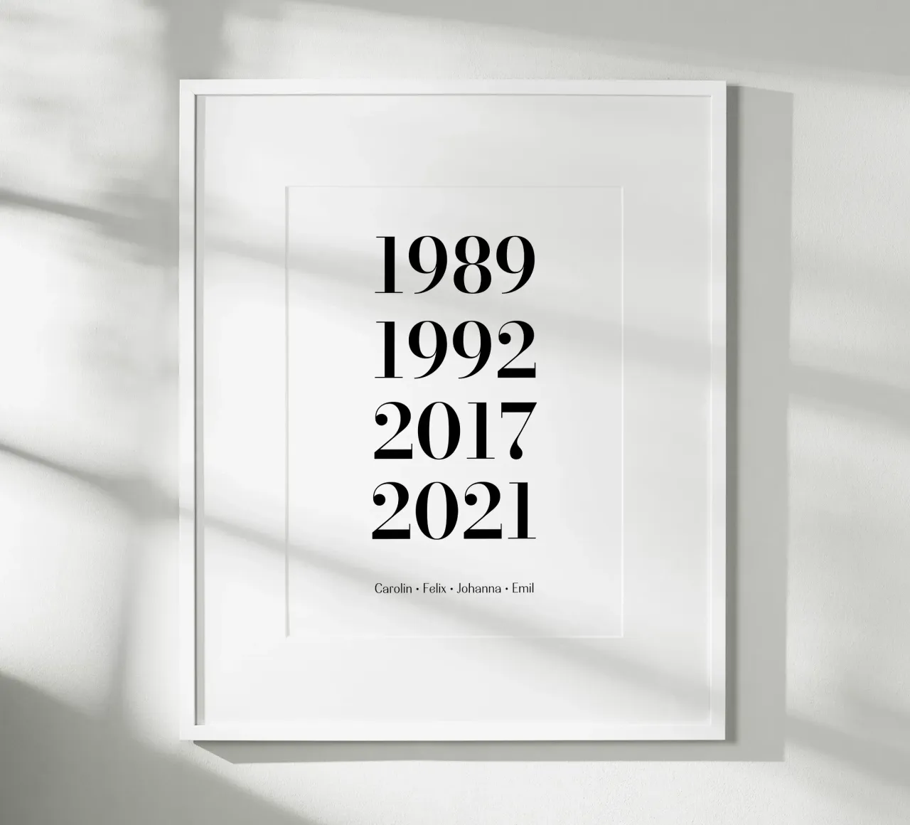 Notre famille - Années de naissance poster de color&shape