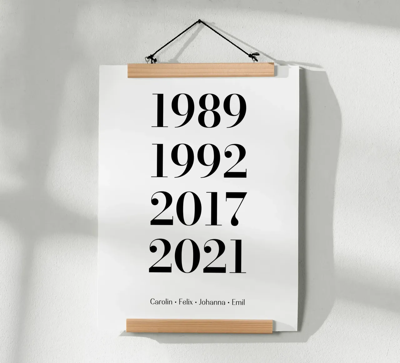 Notre famille - Années de naissance poster de color&shape