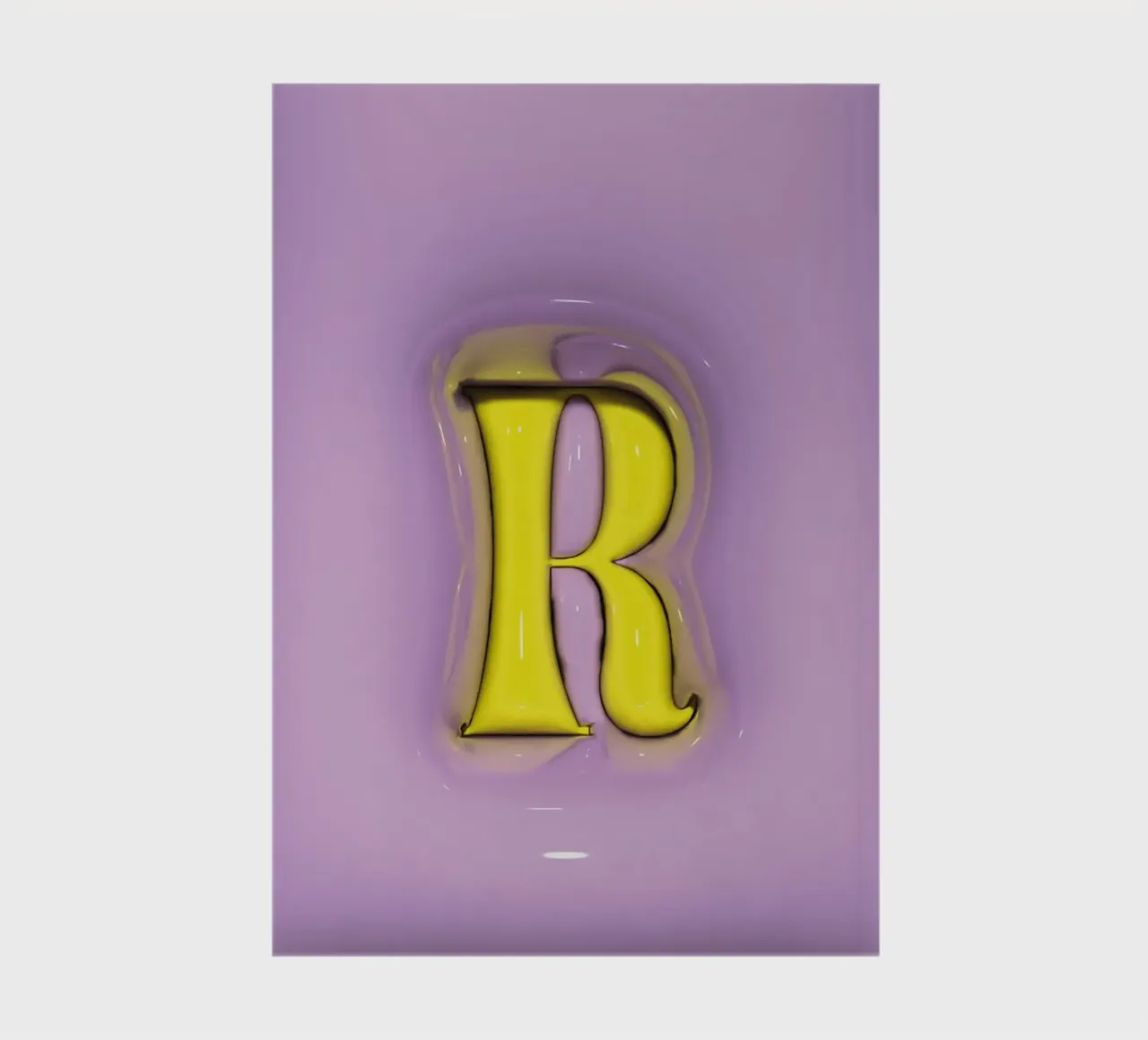 Bubblegum Inflate Initials R Purple notebook by Malou-Studio