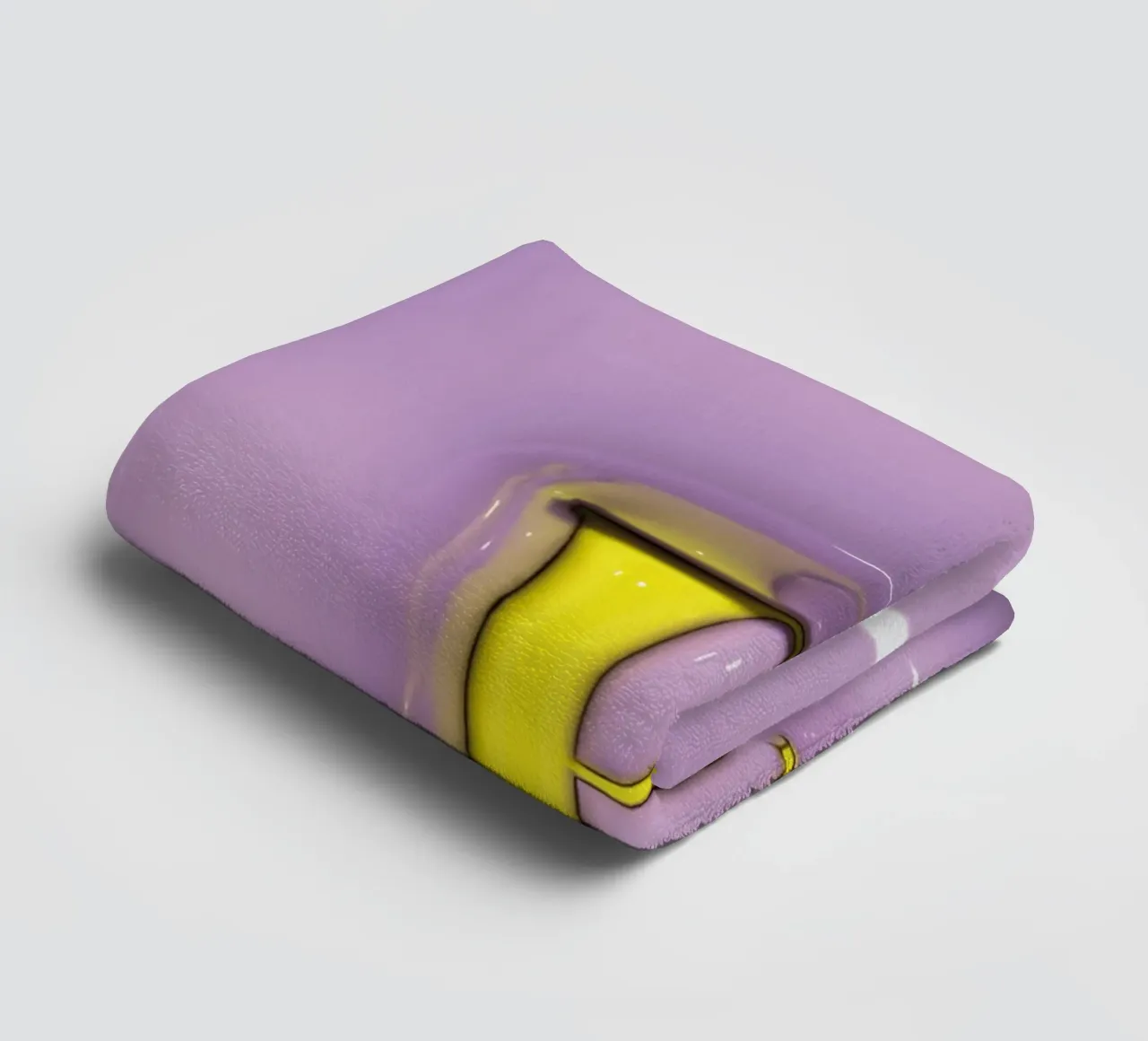 Bubblegum Inflate Initials R Purple towel by Malou-Studio