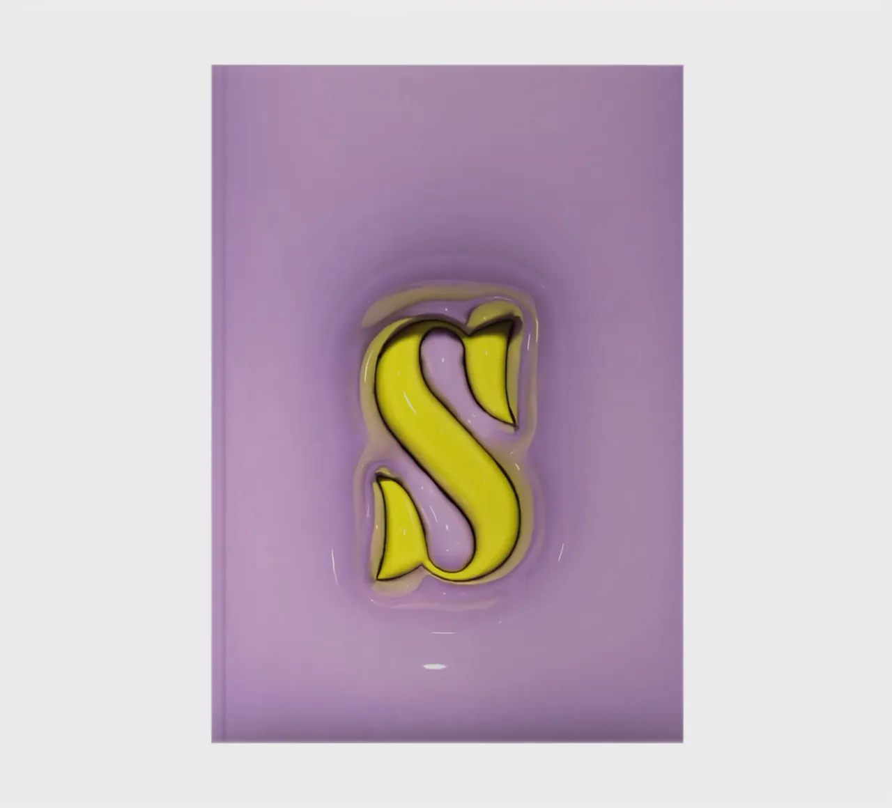 Bubblegum Inflate Initials S Purple notebook by Malou-Studio