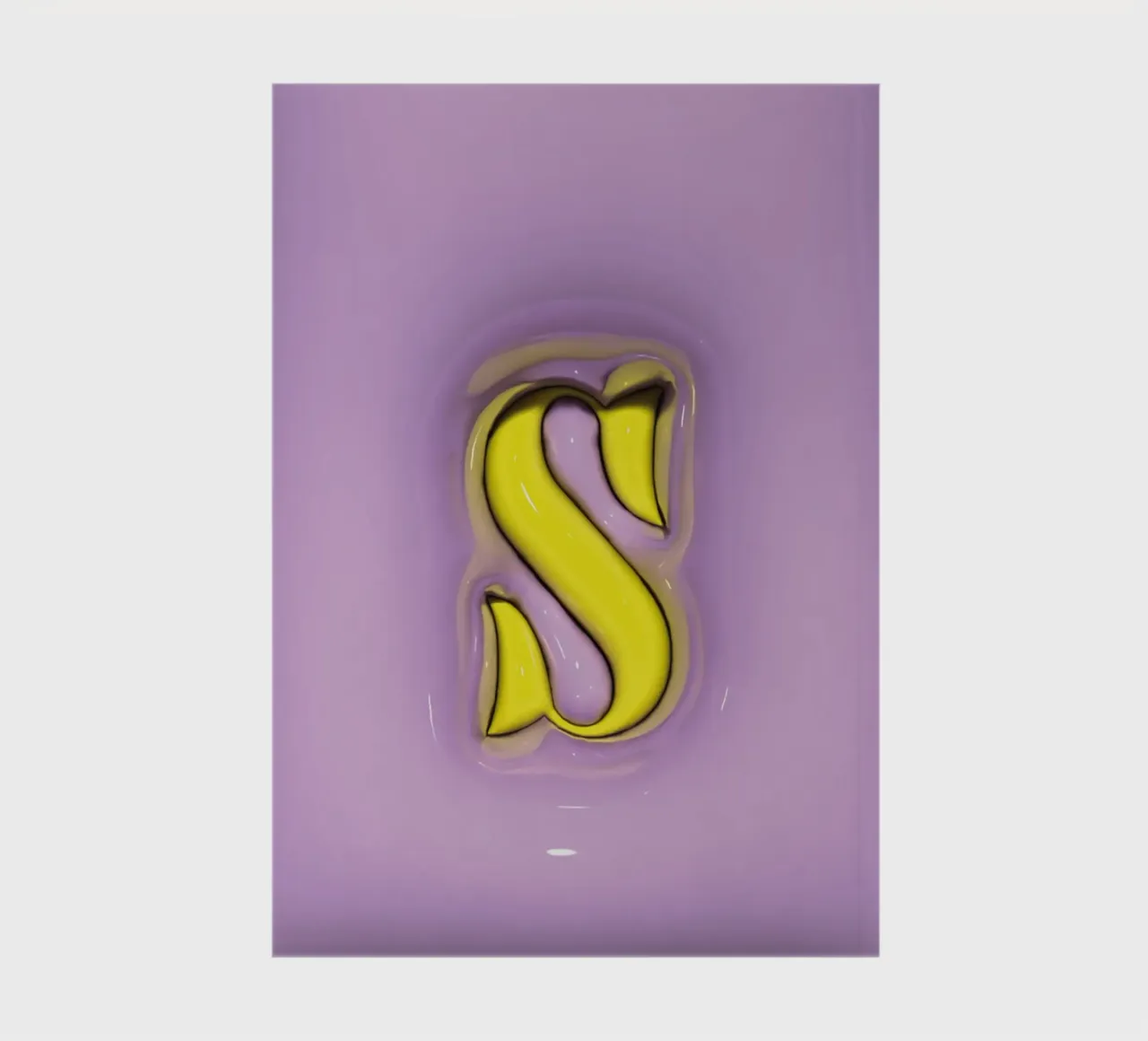 Bubblegum Inflate Initials S Purple notebook by Malou-Studio