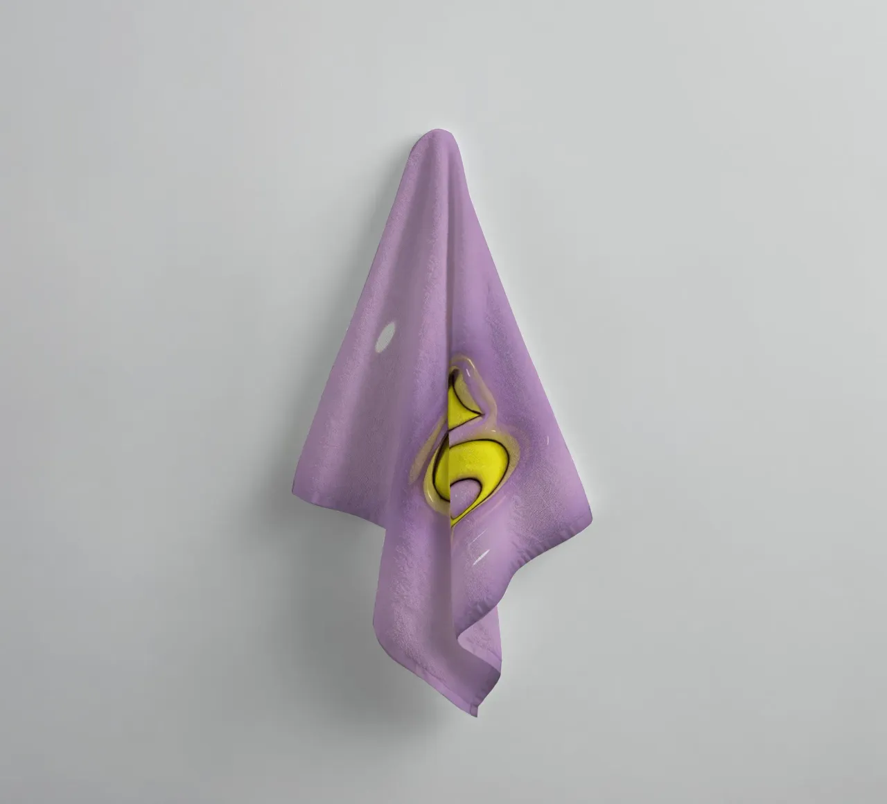 Bubblegum Inflate Initials S Purple towel by Malou-Studio