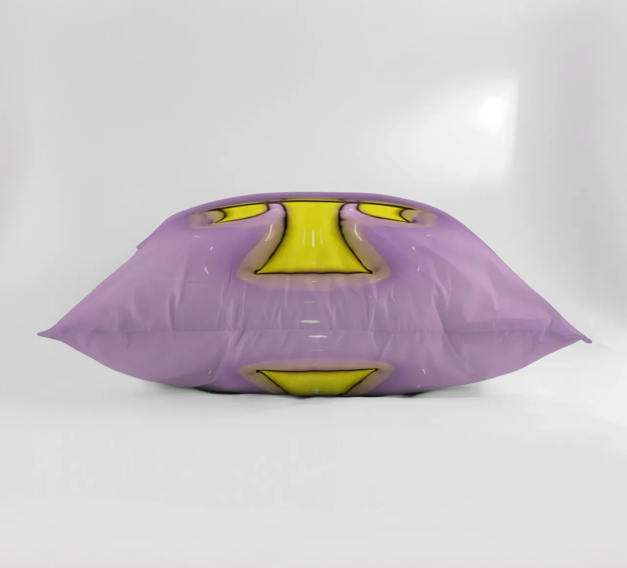 Bubblegum Inflate Initials T Purple decorative cushion by Malou-Studio