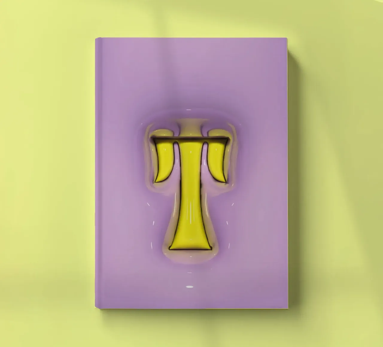 Bubblegum Inflate Initials T Purple notebook by Malou-Studio