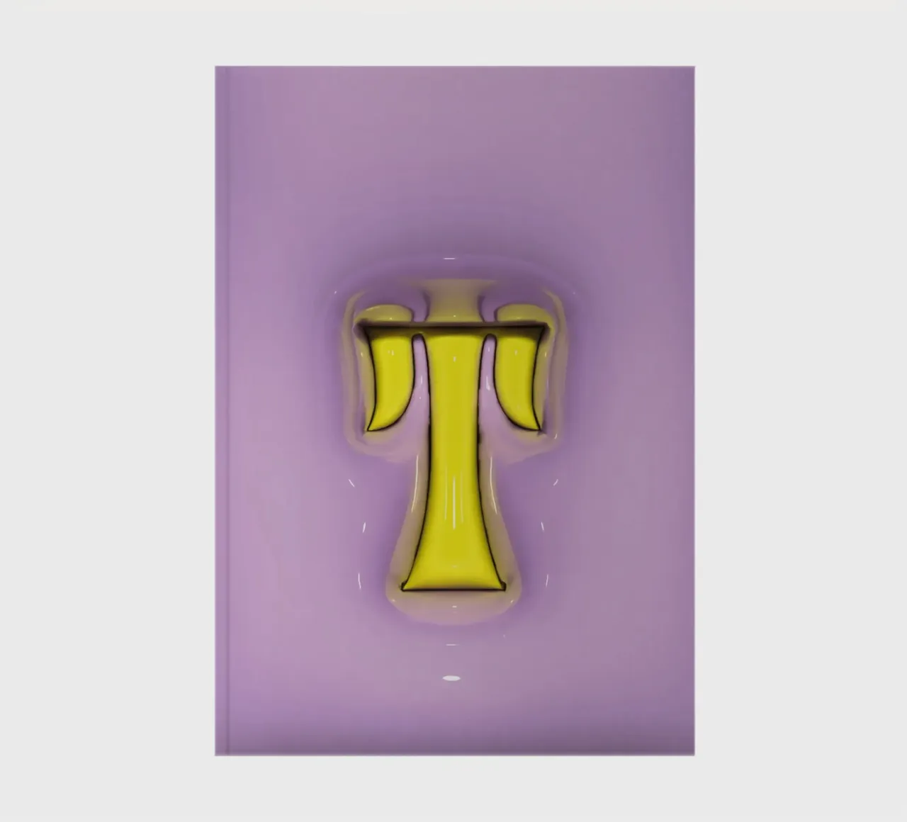 Bubblegum Inflate Initials T Purple notebook by Malou-Studio