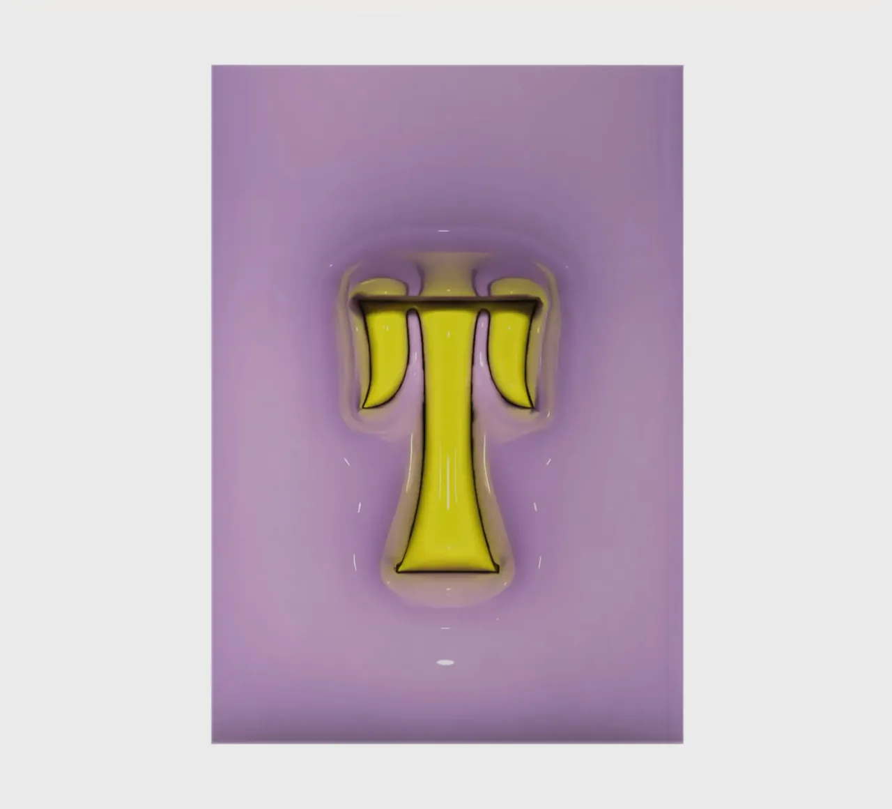 Bubblegum Inflate Initials T Purple notebook by Malou-Studio