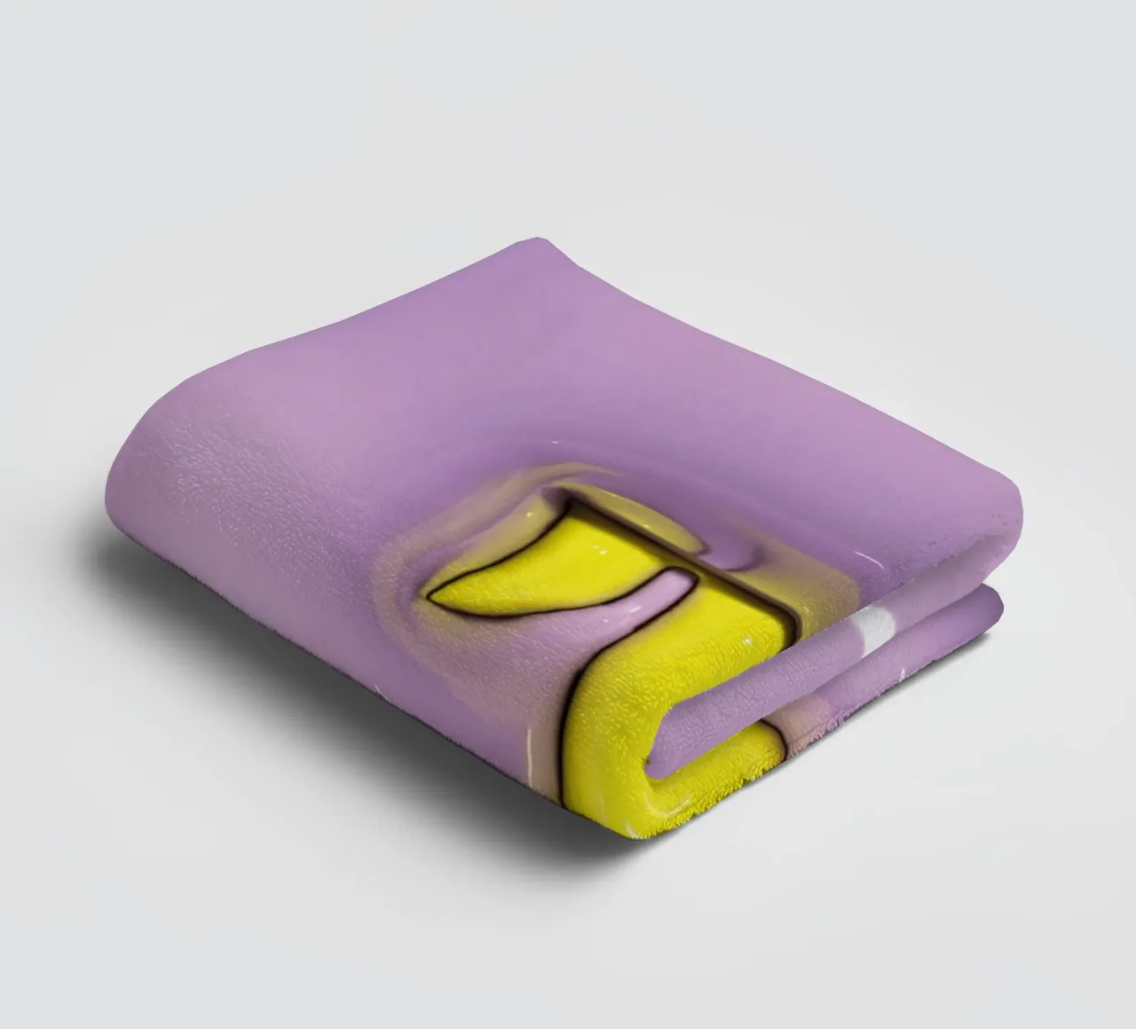 Bubblegum Inflate Initials T Purple towel by Malou-Studio