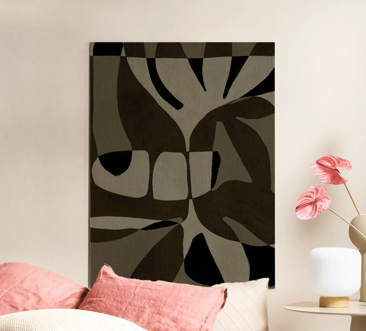Contour - 2 poster with aluminum frame by Shatha Al Dafai