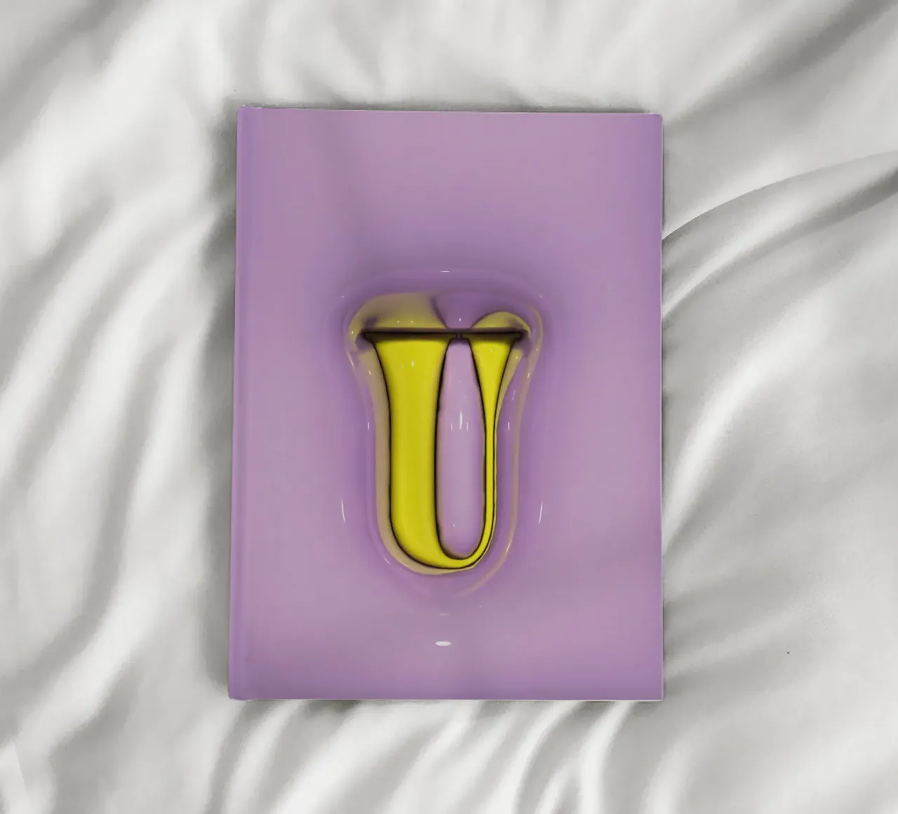 Bubblegum Inflate Initials U Purple notebook by Malou-Studio