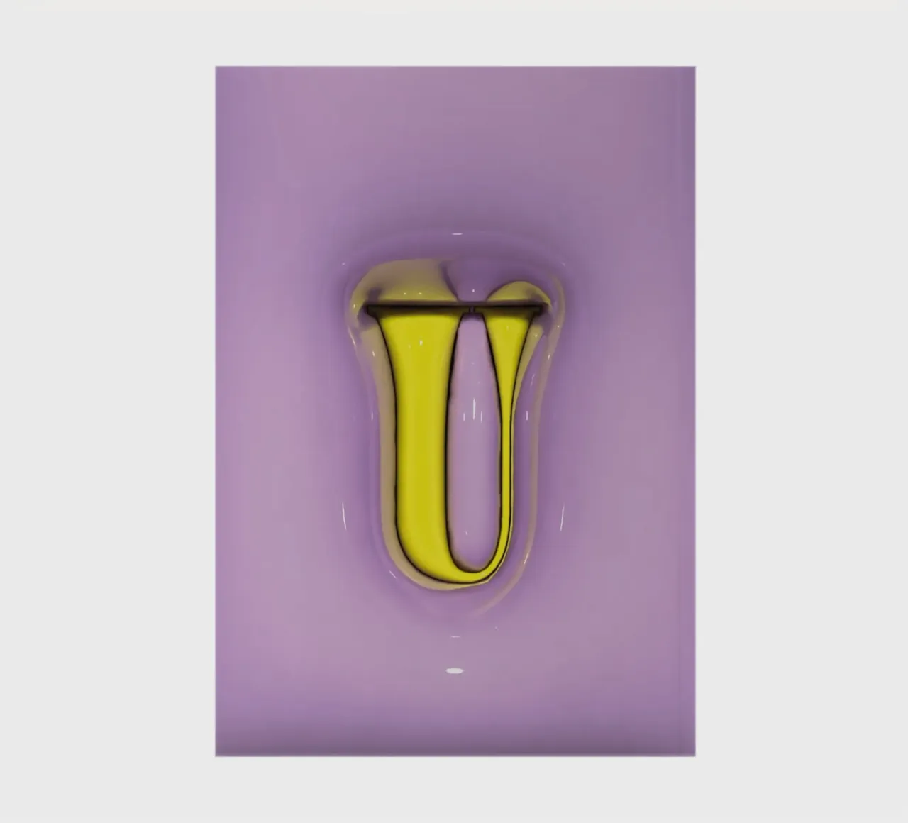 Bubblegum Inflate Initials U Purple notebook by Malou-Studio