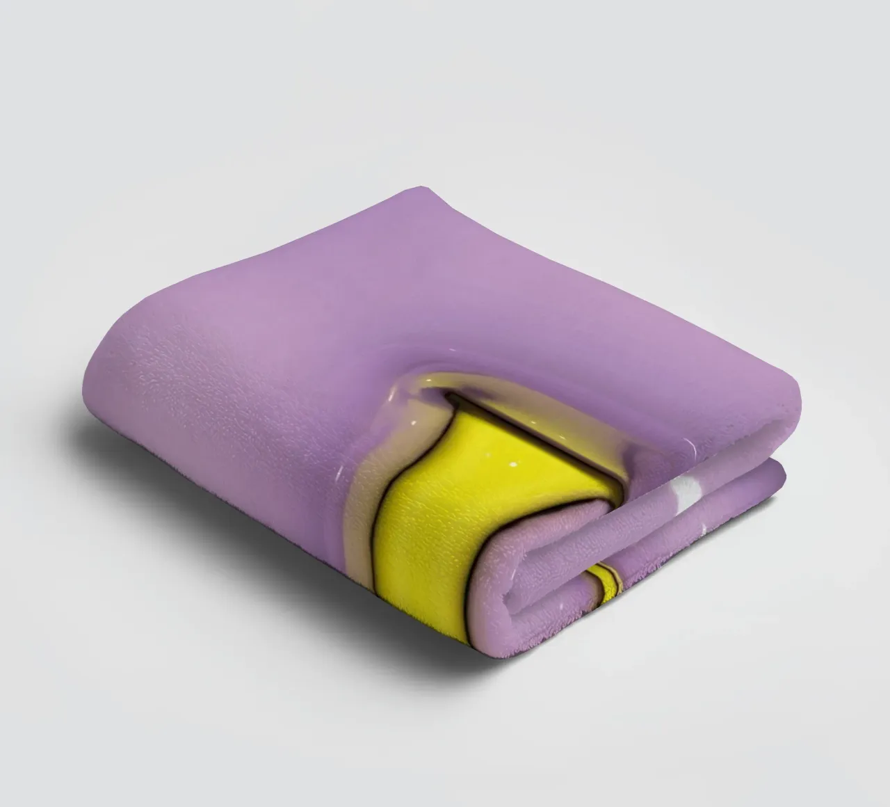 Bubblegum Inflate Initials U Purple towel by Malou-Studio