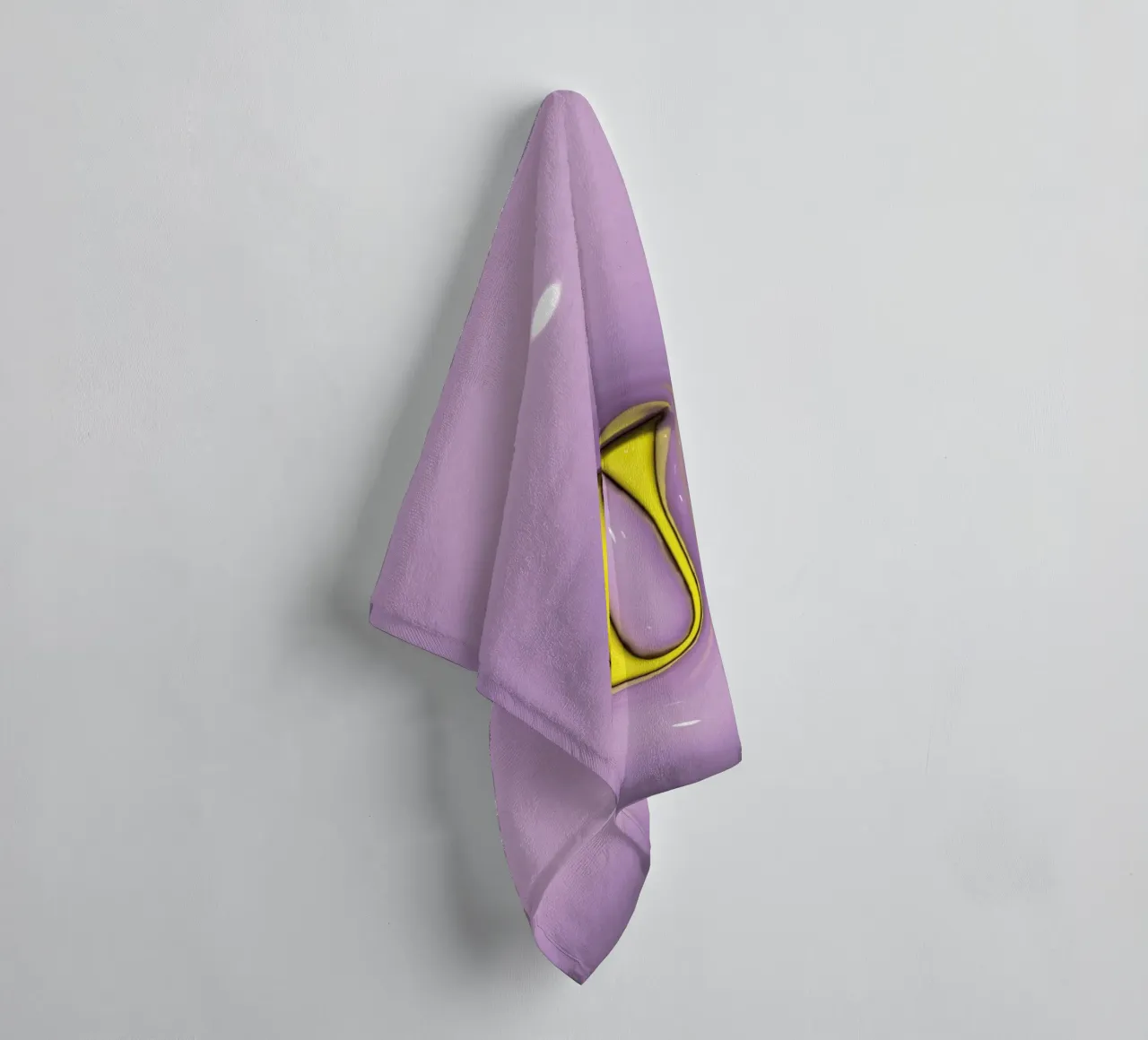 Bubblegum Inflate Initials U Purple towel by Malou-Studio