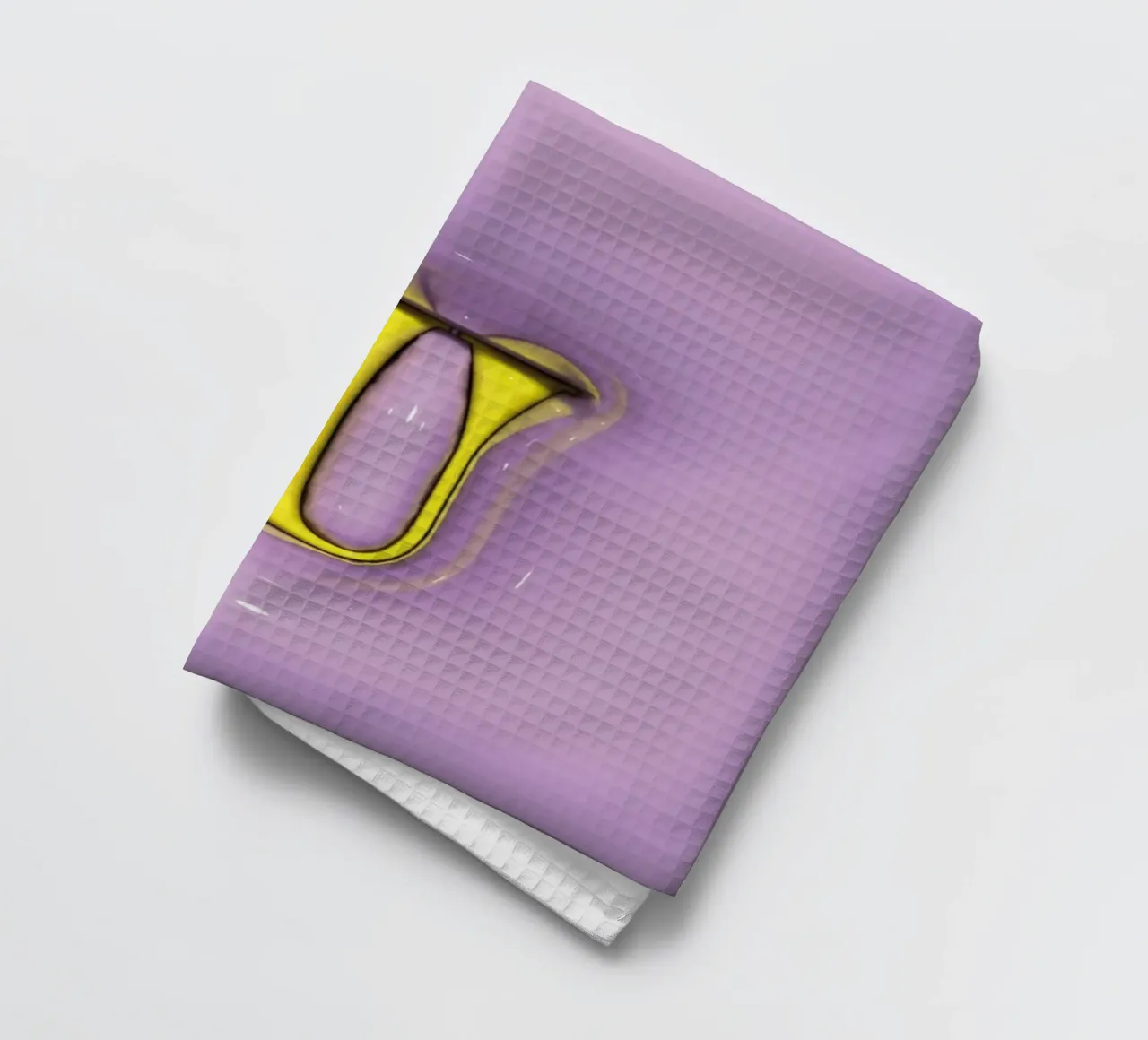 Bubblegum Inflate Initialen U Lila Geschirrtuch von Malou-Studio