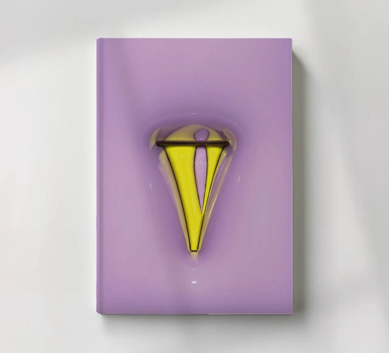 Bubblegum Inflate Initials V Purple notebook by Malou-Studio