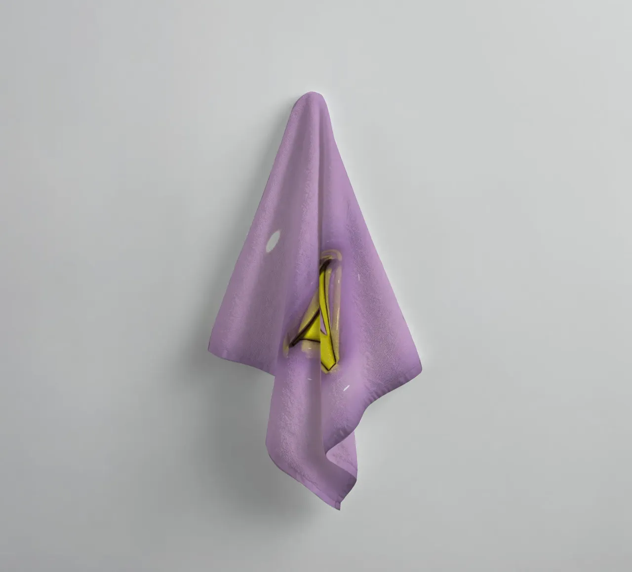 Bubblegum Inflate Initials V Purple towel by Malou-Studio