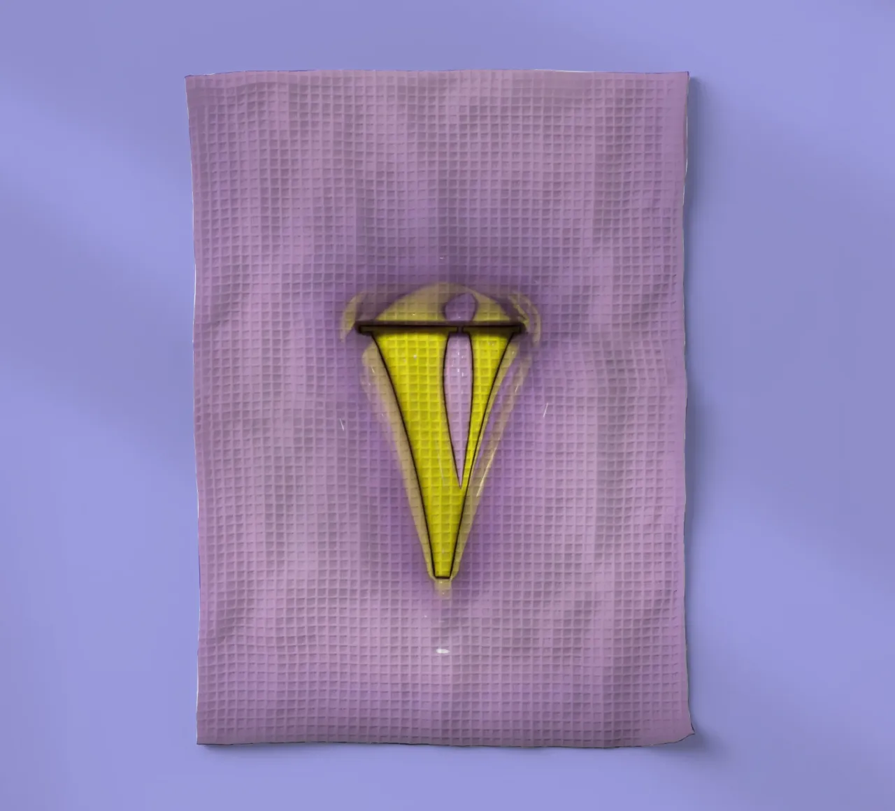 Gonflable Bubblegum Initiales V Violet torchon de Malou-Studio
