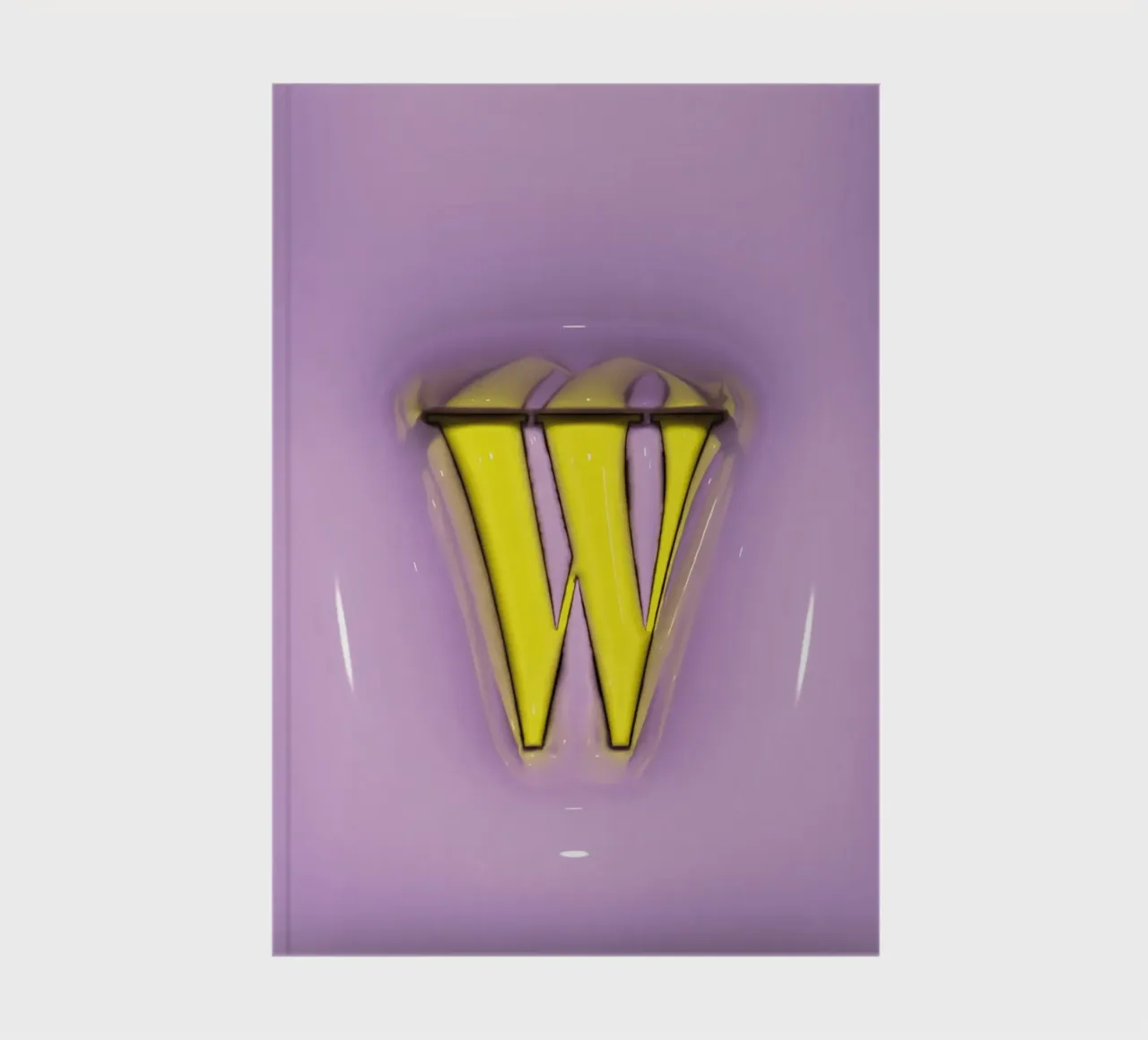 Bubblegum Inflate Initials W Purple notebook by Malou-Studio