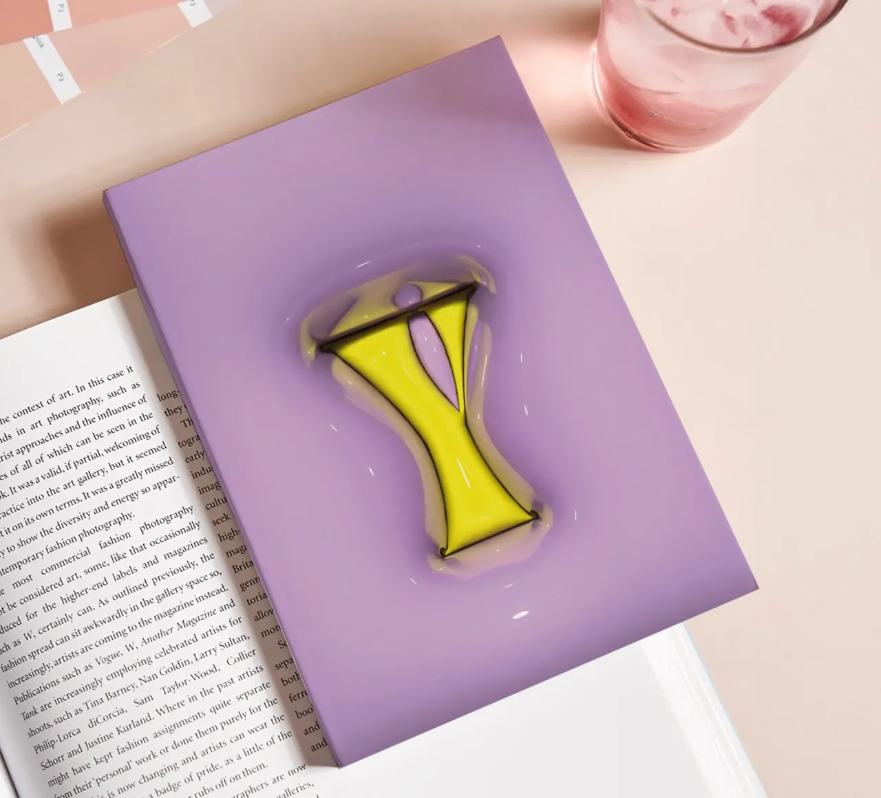 Bubblegum Inflate Initials Y Purple notebook by Malou-Studio